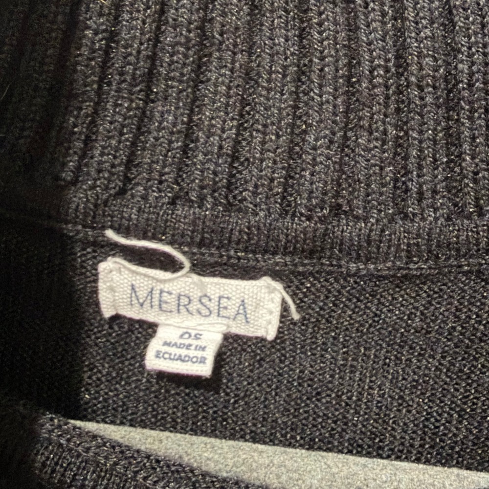 Mersea Catalina Turtleneck Sweater Women One Size Black Oversized Boxy Knit Top - Picture 4 of 8